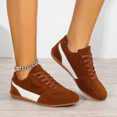 Женские кроссовки BERNESS Women's Luno Contrast Side Panel Retro Sport Sneakers Beige 9 — фото 7