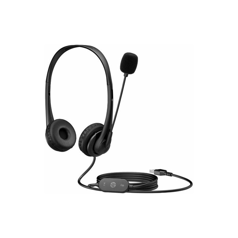 HP Stereo USB Headset G2 - Stereo - USB Type A - Wired - 64 Ohm - 20 Hz - 20 kHz - On-ear - Binaural - Ear-cup - 5.90 ft Cable, 1 of 6