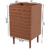 JONATHAN Y VAN1000 Aubert 20 in. W x 18 in. D x 33 in. H Thick Linear Slat Modern 2-Shelf Bath Vanity Cabinet Only (Sink Basin not Included) - 3 of 4
