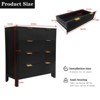4 Drawer Fluted Dresser for Bedroom, Modern Wood Chest with Gold Handles, Narrow Storage Cabinet or TV Stand - 3 of 4