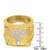 Steeltime Men's two tone stainless steel and 18k gold plated masonic ring. Size Option: 9-12 - 3 of 4