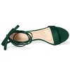 Allegra K Women's Kitten Heel Open Top Lace-Up Sandals - 4 of 4