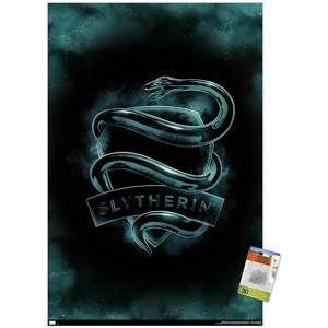 Trends International Harry Potter - Slytherin Crest Magic Unframed Wall Poster Prints - 1 of 4