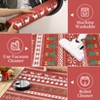 Christmas Area Rug Non-Slip Washable Snowflake Living Room Rug with Rubber Backing, Low Pile Faux Wool Soft Rug Holiday Decor Xmas Rug - 4 of 4