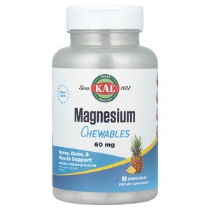 KAL Magnesium Chewables, Pineapple, 60 mg, 90 Chewables - 1 of 2