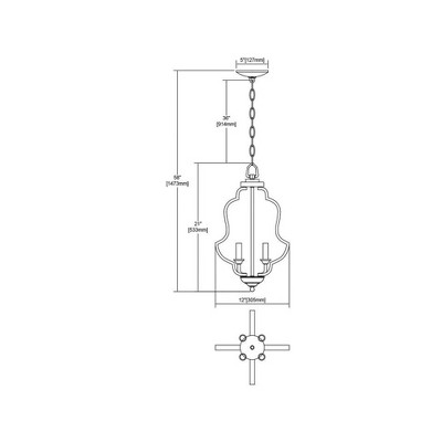 Lanesboro Mini Island 4-Light Indoor/Outdoor Pendant in Dusted Silver
