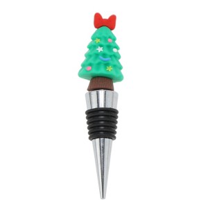 Unique Bargains Watermelon Stopper Aluminum Alloy TPE Green Red Black Silver Tone 1 Pc - 1 of 3