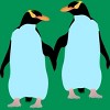 Adult Design By Humans Pride Penguins Holding Hands By mailboxdisco T-Shirt - 2 of 2