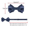 INSPIRE CHIC Men's Solid Color Pre-tied Adjustable Strap Bow Tie - 3 of 4