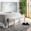 Amalia Leather Weave Bench  - Safavieh - 3 of 4