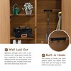 Outdoor Storage Shed, Wooden Tool Storage Shed With Lockable Double Door, Detachable Shelves And Tilted Roof For Outdoor Backyard, Gray - 4 of 4