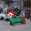 Gemmy Christmas Inflatable Dachshund Dog with Green Sweater, 2 ft Tall, Multi - 2 of 4