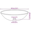 vidaXL Basin Tempered Glass 16.5 in. Frosted - 4 of 4