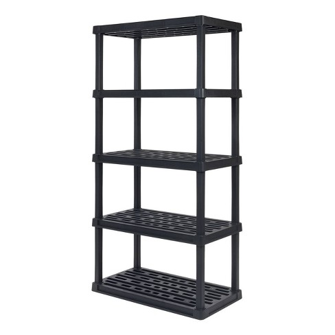 Rubbermaid 4 Tier Storage Shelf - Walmart.com  Plastic storage units,  Plastic storage cabinets, Garage storage units