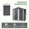 Vynxaria 6x4FT Metal Outdoor Storage Shed, Waterproof Garden Tool Shed with Lockable Door for Backyard/Patio/Lawn, Gray - 4 of 4