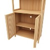 NicBex Bamboo Bathroom Storage Cabinet with Doors,Freestanding Cabinet with Shelves,Bathroom Floor Cabinet for Living Room,Kitchen,Entryway,Natural - 4 of 4