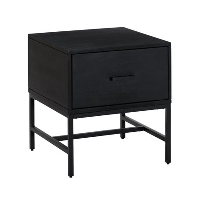 MH London Eden 22"  Nightstand Side Table Mango Wood & Iron
