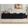 GDFStudio Arvik 140" Modern 4-Seater Boucle Upholstered L-Shaped Sectional Sofa with 4 Pillows - 4 of 4