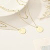 Unique Bargains Women's Gold Tone Disc Pendant Letter Necklace - 3 of 4