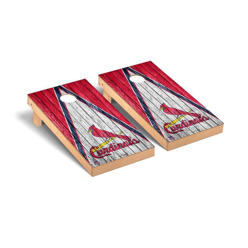 MLB St. Louis Cardinals Premium Cornhole Board Triangle Weathered Version, 1 of 2