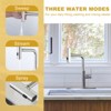 WOWOW 3-Function Mode Pull Down Sprayer Kitchen Faucet with Advanced Spray in Brushed Nickel - image 3 of 4