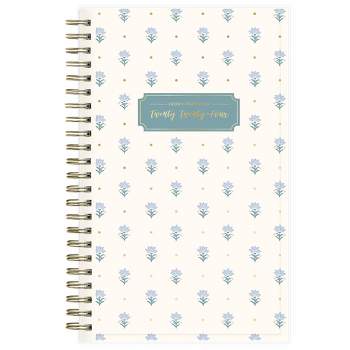 Ivory Paper Co 2024 Planner 8"x5" Weekly/Monthly Wirebound Lyla Blue