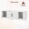 Costway 2-Door Floating Storage Cabinet with 2 Cubes Console Storage Hutch Under TV - 3 of 4