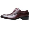 Santimon Men's Snake-Embossed Wingtip Brogue Dress Oxford Shoes - 4 of 4