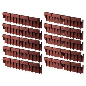 Suncast BBE10TC Interlocking No Dig Border Edging, 12 Inch Section, Brick Design & Resin Construction for Garden, Lawn, & Landscape Edging - 1 of 4