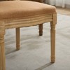 PAGED French Style Dining Chairs Set of 2 Wood Frame Living Room Chairs with Rattan Back for Living Room - 3 of 4