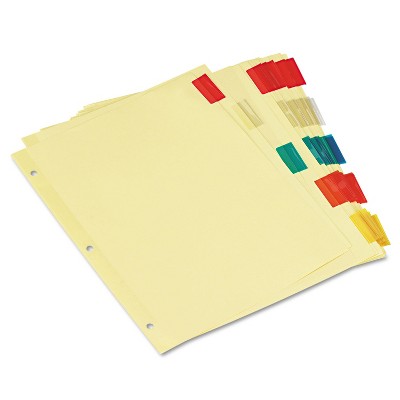 UNIVERSAL Economical Insertable Index Multicolor Tabs 5-Tab Letter Buff 6 Sets/Pack 21870