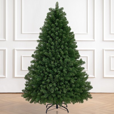 Joyfy Green Artificial Pencil Christmas Tree, 6ft Premium Hinged Pine Tree with Metal Legs, Dense Branches,Holiday Decoration