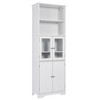 Ridstar 64 in. H White Bathroom Storage Cabinet with Shelves and Doors - 2 of 4
