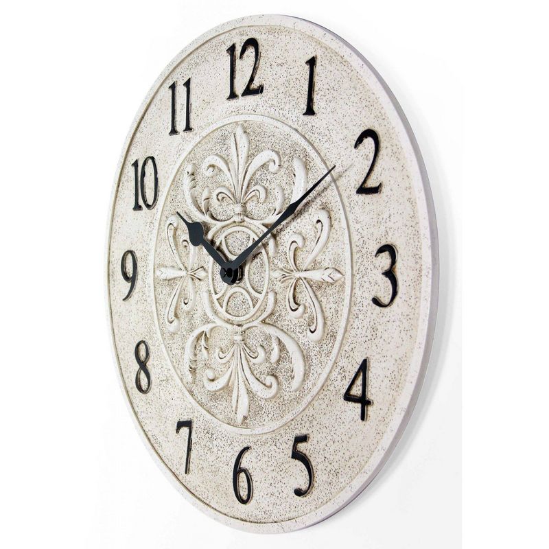 15" Blanc Fleur Wall Clock - Infinity Instruments, 5 of 8