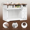 48 Inch Dog Crate Furniture, Indoor Dog Kennel with Hidden Bowl, 3 Drawers and 3 Open Drawers, Decorative Pet Crate for Large Dogs - 3 of 4