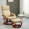 HOMCOM Recliner Chair with Ottoman, Electric Faux Leather Swivel Reclining Chair with 10 Vibration Points, 5 Massage Mode, Remote Control - 2 of 4