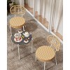 3 Piece Patio Bistro Set, Outdoor Wicker Chairs with Table, Rattan Patio Furniture Set for Outdoor, Patio, Deck, Backyard - 3 of 4
