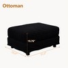XINGHANZHENXUAN Plush Corduroy Ottoman, Multi-Functional Footstool for Living Room & Office - 3 of 4