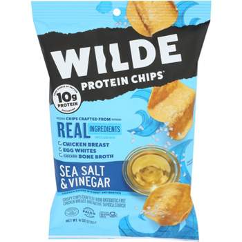 Wilde Brand Sea Salt & Vinegar Protein Chips - Case of 12 - 4 oz