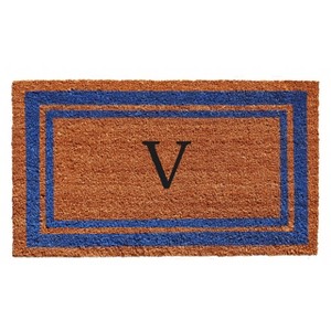 Calloway Mills 152971830A Blue Border 18 In. x 30 In. Monogram Doormat - 1 of 4