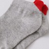 Anna-Kaci Women's Ankle Socks with Ribbed Heart-Shaped Heel Detail Soft Stretch Knit Comfort 3-Pack - 4 of 4