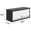 Acekool Wall Mount Tool Cabinet, 0.6mm Steel, Hydraulic Goose Neck Flip Door, 13.8"x30.3"x11.8", Floating Storage for Garage, Kitchen, Office, Gray - 2 of 4