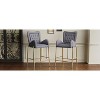 MAYEERTY 28.75inch Counter Height Bar Stools Set of 2 Velvet Golden Legs Footrests Gray Kitchen Island - 2 of 4