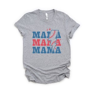 Simply Sage Market Women's Baseball Mama Lightning Bolt Short Sleeve Graphic Tee - 1 of 4