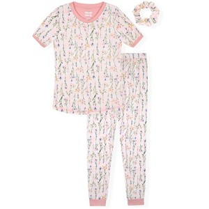 Sleep On It Girls 2-Piece Super Soft Jersey Snug-Fit Pajama Set - 1 of 4