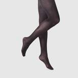 Women's 50D Opaque High-Waisted Control Top Tights - A New Day™ Black