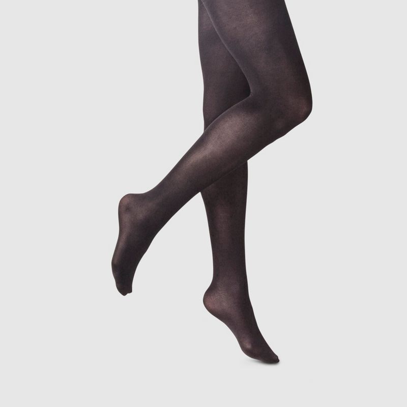 Women's 50D Opaque High-Waisted Control Top Tights - A New Day&#153; Black, 1 of 3