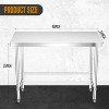 Stainless Steel Table, Kitchen Restaurant Stainless Steel Prep Work Table with Open Base - 2 of 4