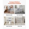 VEVOR Bedside Commode Chair, 500 lbs Weight Capacity, 4-in-1 Portable Toilet and Raised Toilet Seat,Detachable 5L Bucket,Height Adult Potty Chair,Gray - 3 of 4