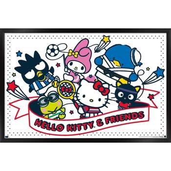 Trends International Hello Kitty and Friends: 21 Sports - Group Framed Wall Poster Prints